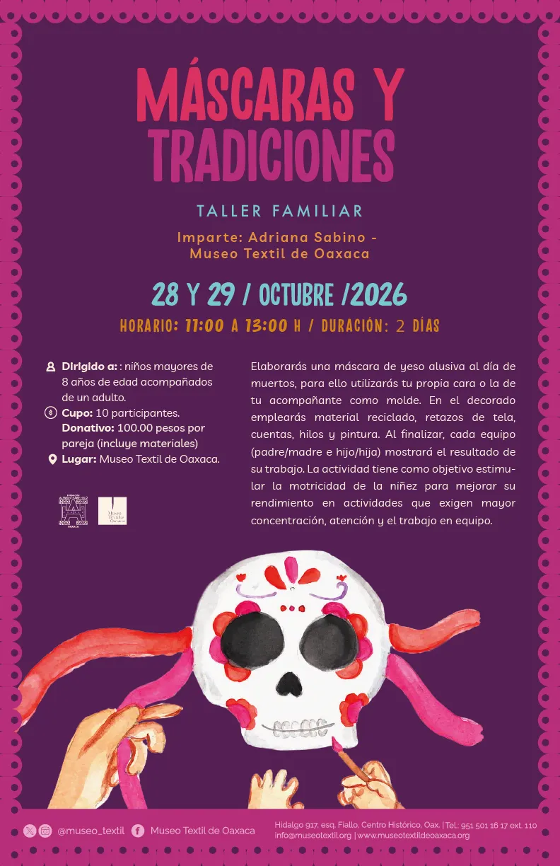 Máscaras y tradiciones | Taller familiar